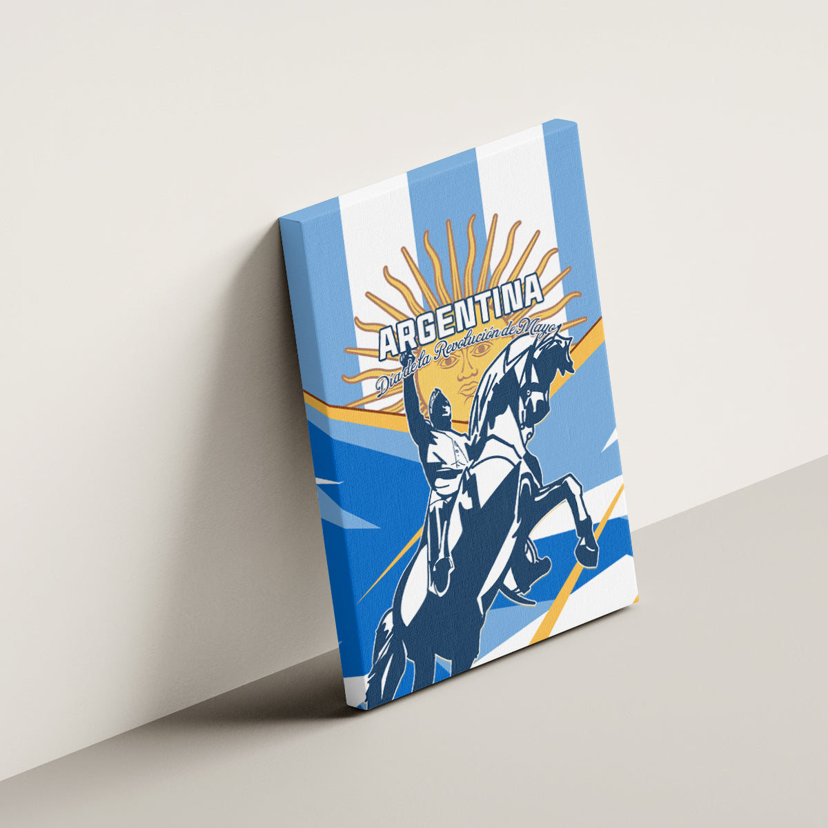 Argentina Revolution Day Canvas Wall Art Sol de Mayo Warrior - Wonder Print Shop