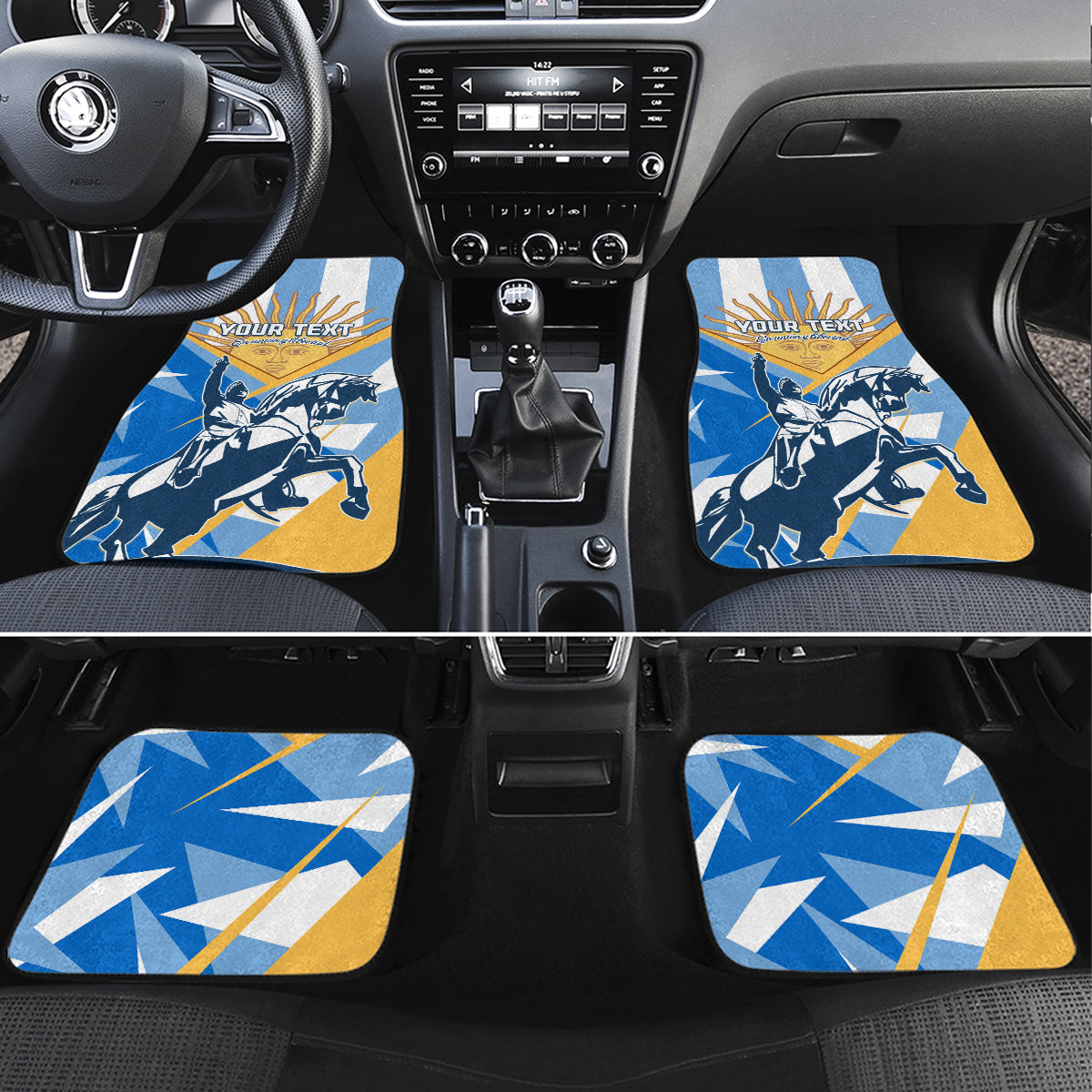 Argentina Revolution Day Car Mats Sol de Mayo Warrior