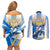Argentina Revolution Day Couples Matching Off Shoulder Short Dress and Long Sleeve Button Shirt Sol de Mayo Warrior - Wonder Print Shop