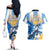 Argentina Revolution Day Couples Matching Off The Shoulder Long Sleeve Dress and Hawaiian Shirt Sol de Mayo Warrior - Wonder Print Shop