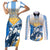 Argentina Revolution Day Couples Matching Short Sleeve Bodycon Dress and Long Sleeve Button Shirt Sol de Mayo Warrior - Wonder Print Shop
