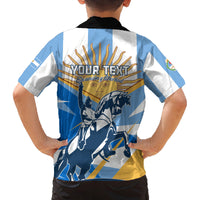 Argentina Revolution Day Family Matching Long Sleeve Bodycon Dress and Hawaiian Shirt Sol de Mayo Warrior - Wonder Print Shop
