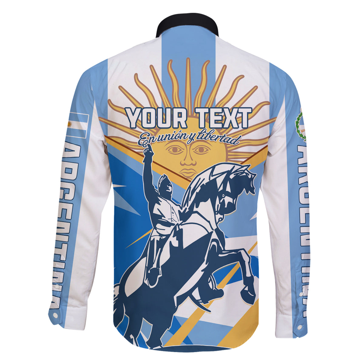 Argentina Revolution Day Family Matching Long Sleeve Bodycon Dress and Hawaiian Shirt Sol de Mayo Warrior - Wonder Print Shop