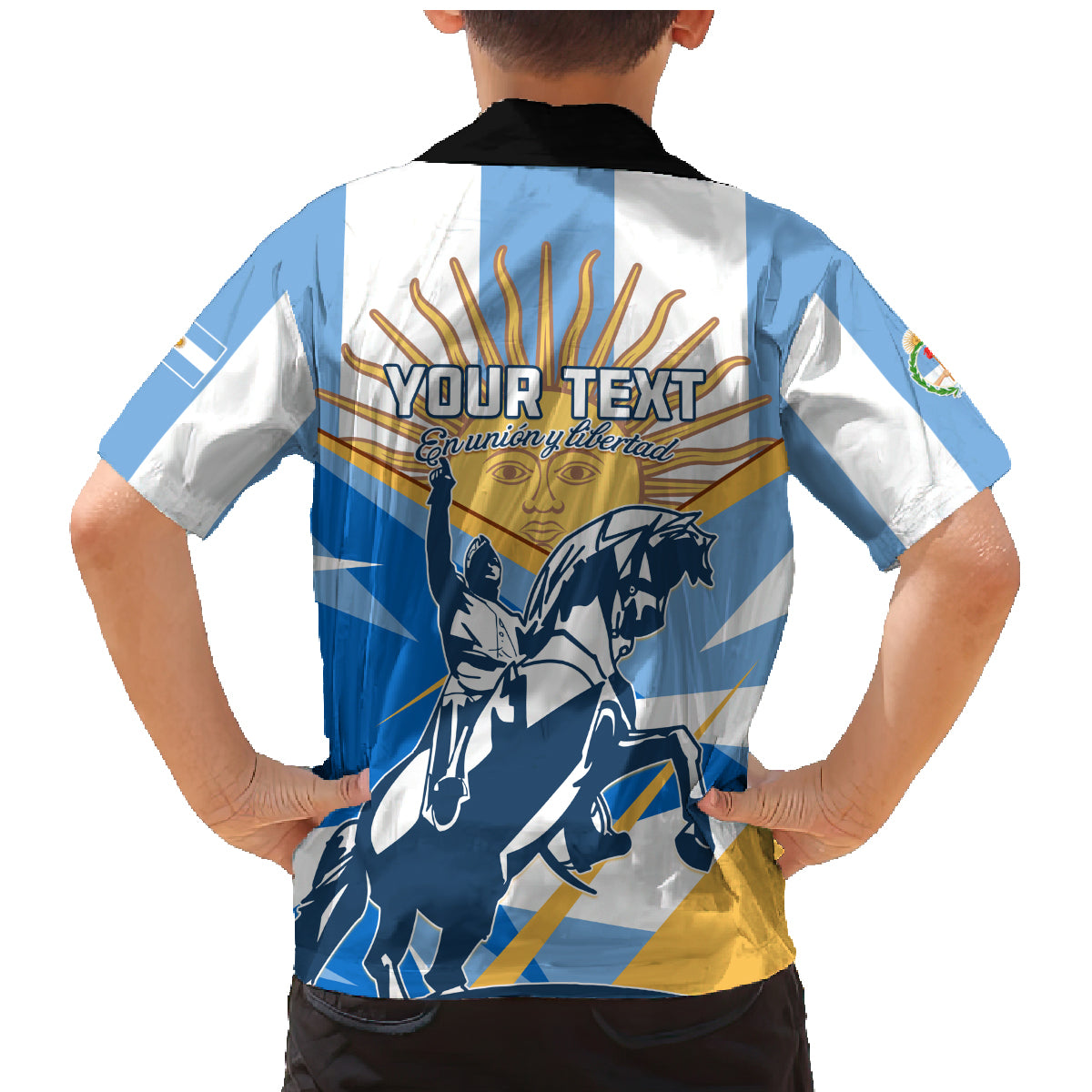 Argentina Revolution Day Family Matching Mermaid Dress and Hawaiian Shirt Sol de Mayo Warrior - Wonder Print Shop
