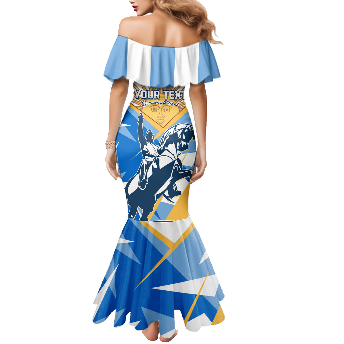 Argentina Revolution Day Family Matching Mermaid Dress and Hawaiian Shirt Sol de Mayo Warrior - Wonder Print Shop