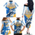 Argentina Revolution Day Family Matching Off Shoulder Long Sleeve Dress and Hawaiian Shirt Sol de Mayo Warrior