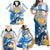 Argentina Revolution Day Family Matching Off Shoulder Maxi Dress and Hawaiian Shirt Sol de Mayo Warrior