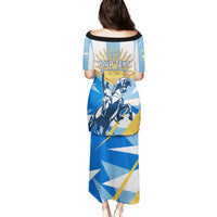 Argentina Revolution Day Family Matching Puletasi and Hawaiian Shirt Sol de Mayo Warrior - Wonder Print Shop