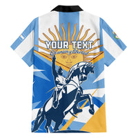 Argentina Revolution Day Family Matching Short Sleeve Bodycon Dress and Hawaiian Shirt Sol de Mayo Warrior - Wonder Print Shop