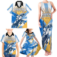 Argentina Revolution Day Family Matching Tank Maxi Dress and Hawaiian Shirt Sol de Mayo Warrior - Wonder Print Shop