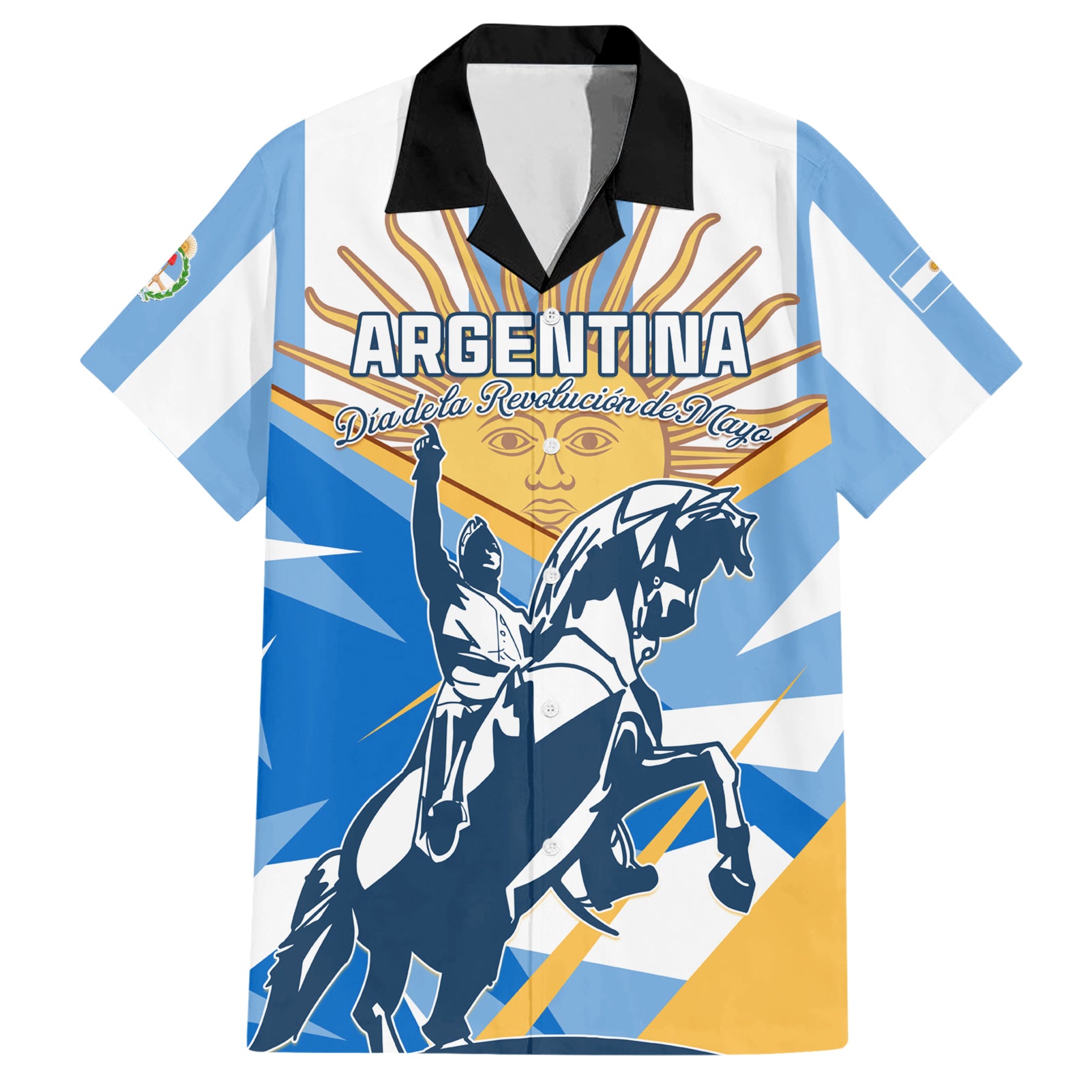 Argentina Revolution Day Hawaiian Shirt Sol de Mayo Warrior