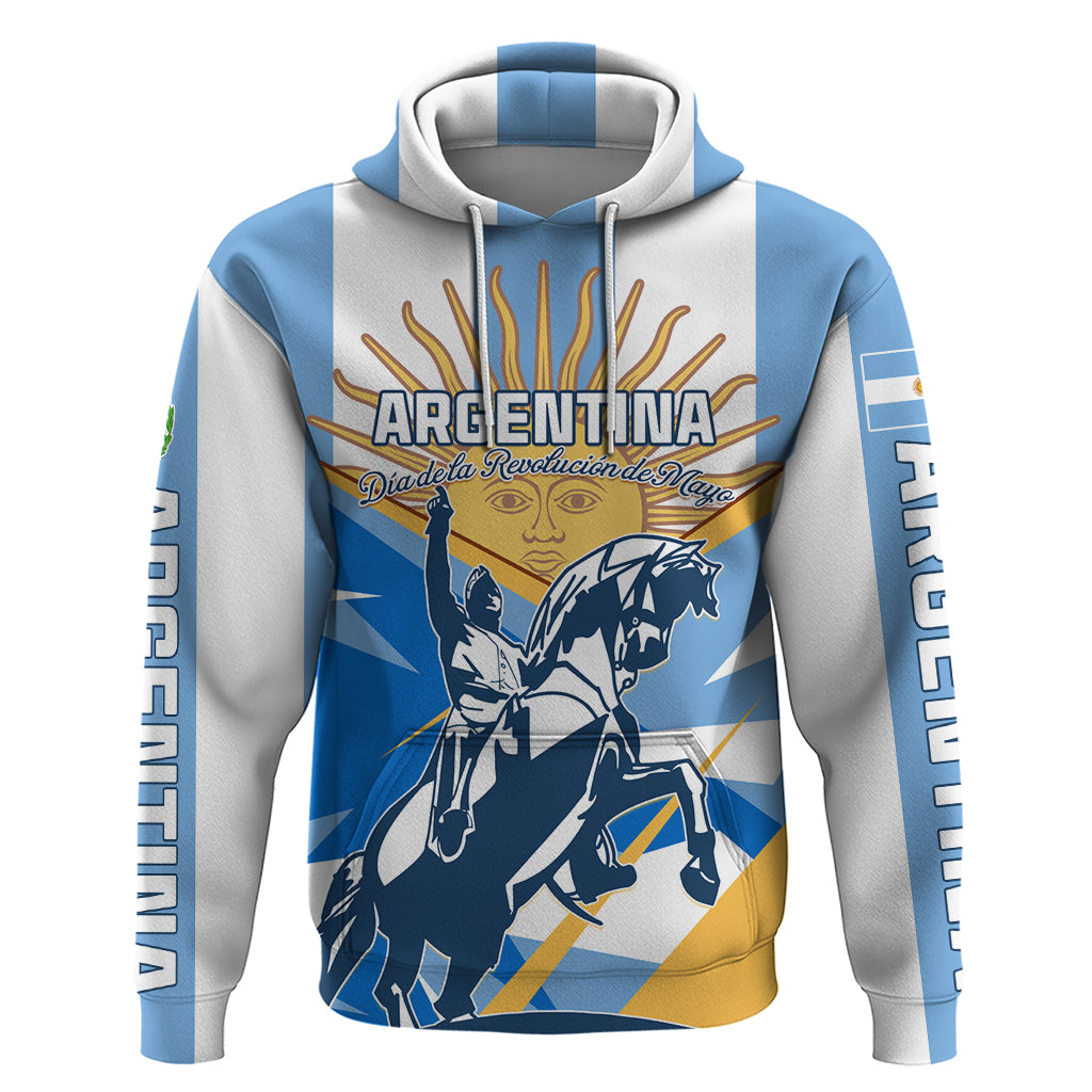 Argentina Revolution Day Hoodie Sol de Mayo Warrior - Wonder Print Shop
