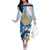 Argentina Revolution Day Off The Shoulder Long Sleeve Dress Sol de Mayo Warrior - Wonder Print Shop
