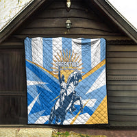 Argentina Revolution Day Quilt Sol de Mayo Warrior - Wonder Print Shop