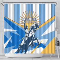 Argentina Revolution Day Shower Curtain Sol de Mayo Warrior