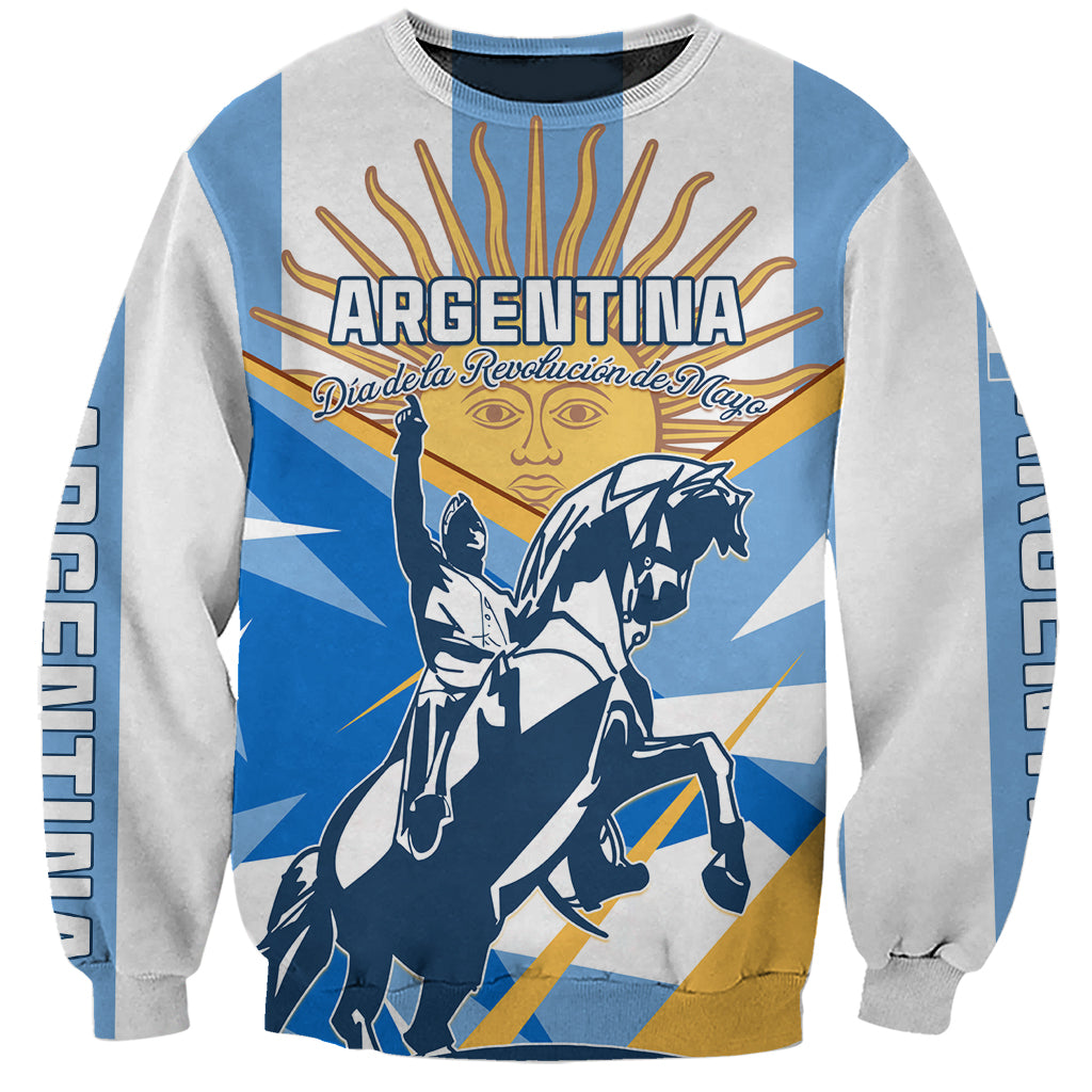 Argentina Revolution Day Sweatshirt Sol de Mayo Warrior - Wonder Print Shop