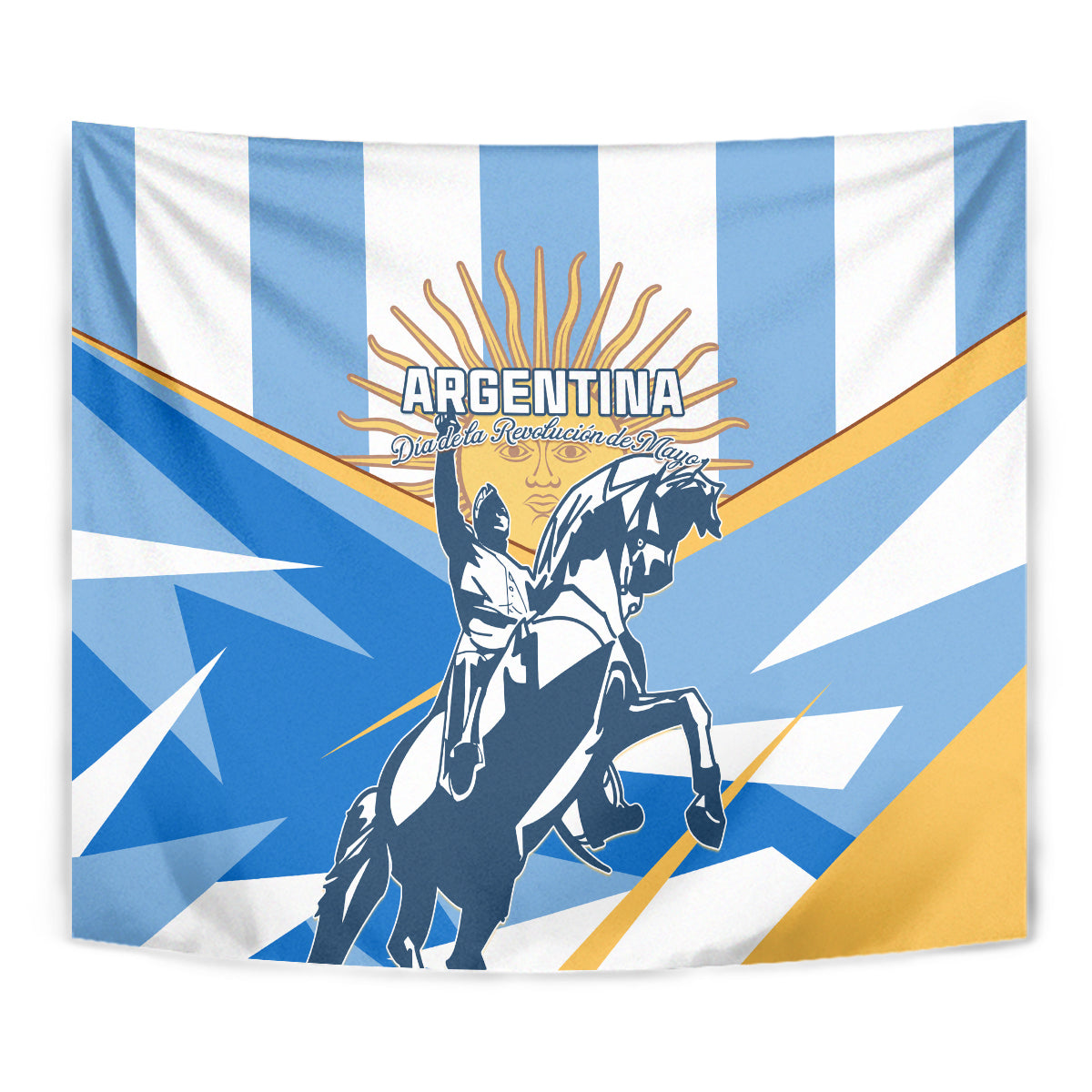 Argentina Revolution Day Tapestry Sol de Mayo Warrior - Wonder Print Shop