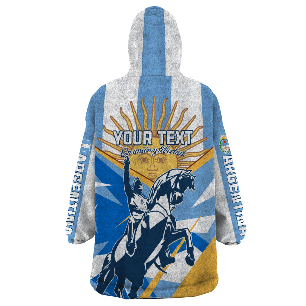 Argentina Revolution Day Wearable Blanket Hoodie Sol de Mayo Warrior - Wonder Print Shop