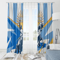 Argentina Revolution Day Window Curtain Sol de Mayo Warrior - Wonder Print Shop