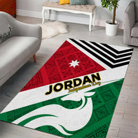 Jordan Independence Day Area Rug Jordanie Folk Pattern Flag Style - Wonder Print Shop