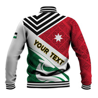 Jordan Independence Day Baseball Jacket Jordanie Folk Pattern Flag Style - Wonder Print Shop