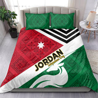 Jordan Independence Day Bedding Set Jordanie Folk Pattern Flag Style - Wonder Print Shop