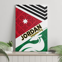 Jordan Independence Day Canvas Wall Art Jordanie Folk Pattern Flag Style - Wonder Print Shop
