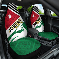 Jordan Independence Day Car Seat Cover Jordanie Folk Pattern Flag Style - Wonder Print Shop