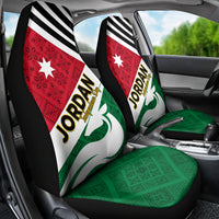 Jordan Independence Day Car Seat Cover Jordanie Folk Pattern Flag Style - Wonder Print Shop