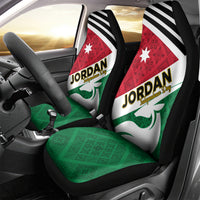 Jordan Independence Day Car Seat Cover Jordanie Folk Pattern Flag Style - Wonder Print Shop
