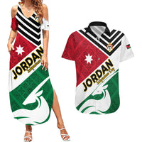 Jordan Independence Day Couples Matching Summer Maxi Dress and Hawaiian Shirt Jordanie Folk Pattern Flag Style - Wonder Print Shop