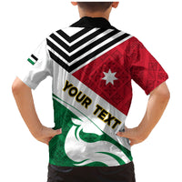 Jordan Independence Day Family Matching Mermaid Dress and Hawaiian Shirt Jordanie Folk Pattern Flag Style - Wonder Print Shop