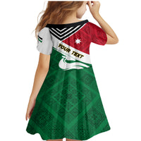 Jordan Independence Day Family Matching Mermaid Dress and Hawaiian Shirt Jordanie Folk Pattern Flag Style - Wonder Print Shop