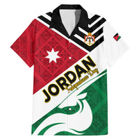 Jordan Independence Day Family Matching Mermaid Dress and Hawaiian Shirt Jordanie Folk Pattern Flag Style - Wonder Print Shop