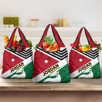 Jordan Independence Day Grocery Bag Jordanie Folk Pattern Flag Style