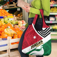 Jordan Independence Day Grocery Bag Jordanie Folk Pattern Flag Style