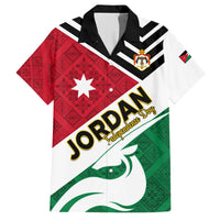 Jordan Independence Day Hawaiian Shirt Jordanie Folk Pattern Flag Style - Wonder Print Shop