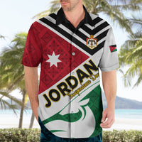 Jordan Independence Day Hawaiian Shirt Jordanie Folk Pattern Flag Style - Wonder Print Shop