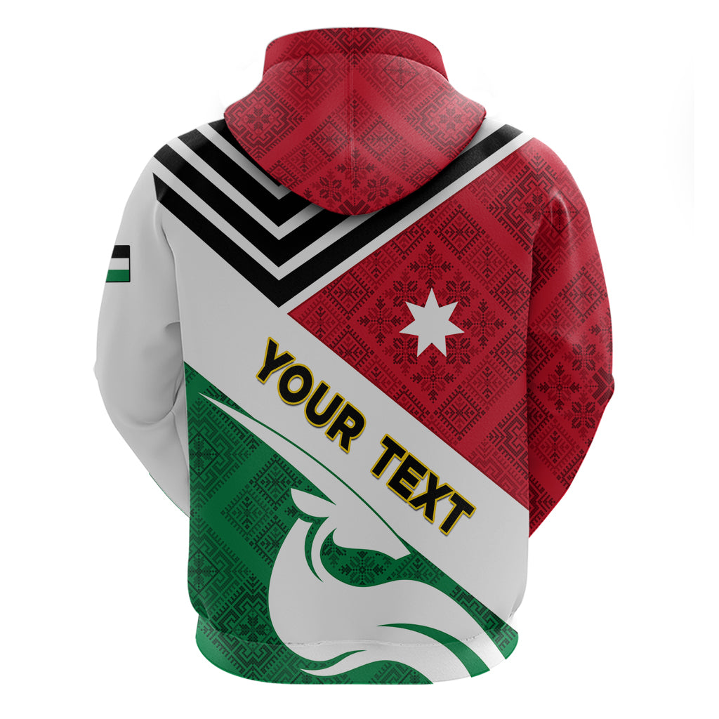 Jordan Independence Day Hoodie Jordanie Folk Pattern Flag Style - Wonder Print Shop