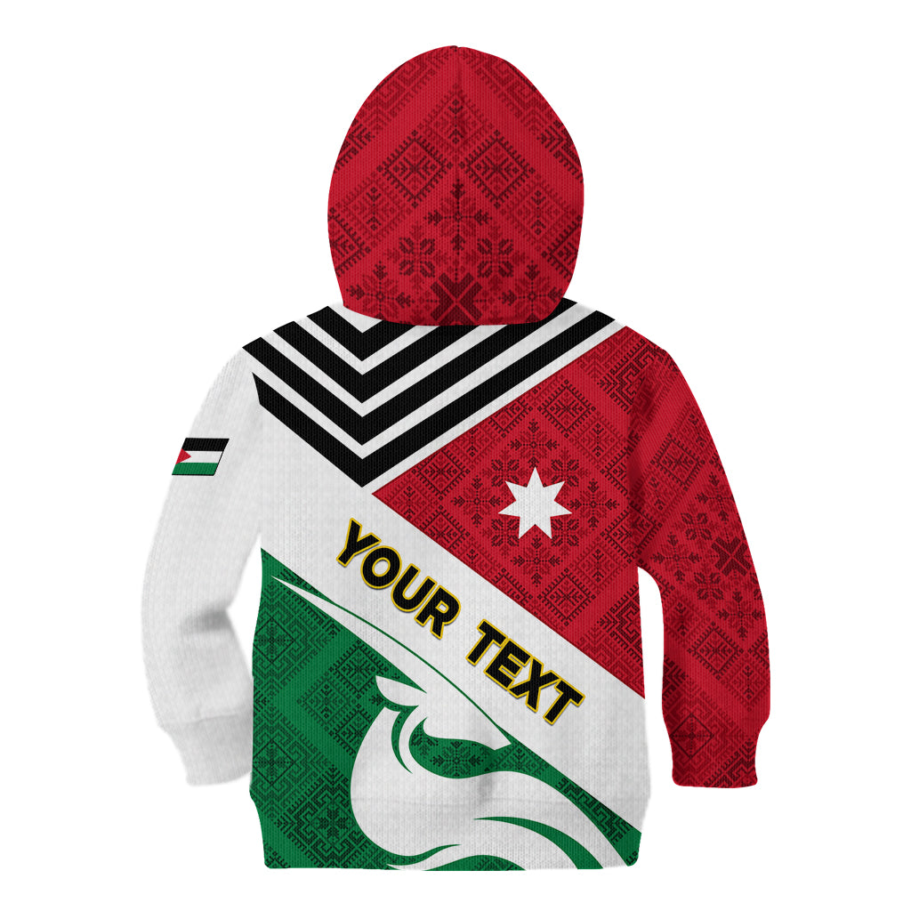 Jordan Independence Day Kid Hoodie Jordanie Folk Pattern Flag Style - Wonder Print Shop