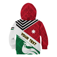 Jordan Independence Day Kid Hoodie Jordanie Folk Pattern Flag Style - Wonder Print Shop