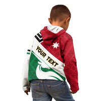 Jordan Independence Day Kid Hoodie Jordanie Folk Pattern Flag Style - Wonder Print Shop