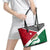 Jordan Independence Day Leather Tote Bag Jordanie Folk Pattern Flag Style - Wonder Print Shop