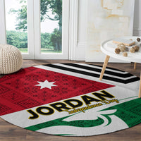 Jordan Independence Day Round Carpet Jordanie Folk Pattern Flag Style