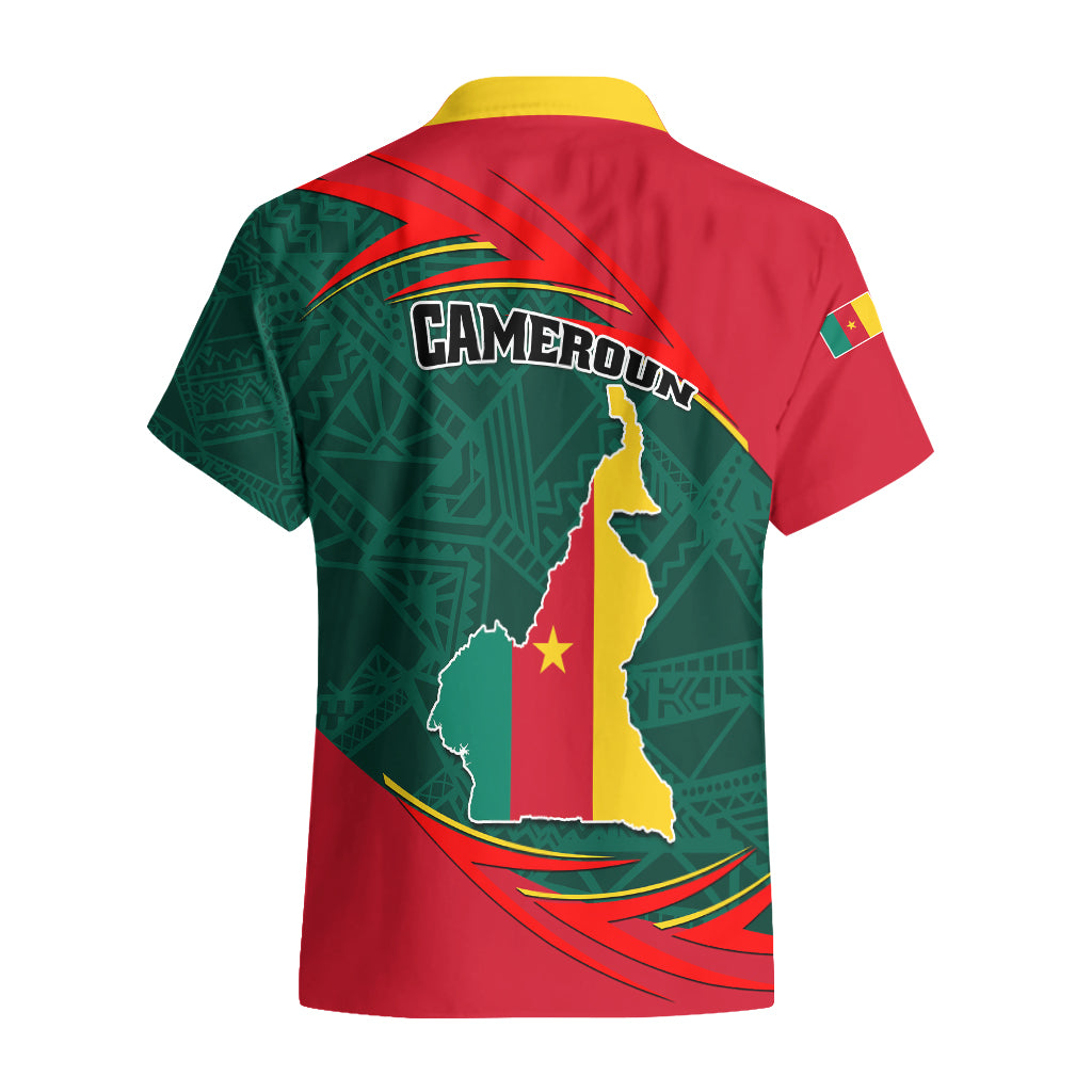 Cameroon Hawaiian Shirt Cameroun Coat Of Arms Mix African Pattern - Wonder Print Shop