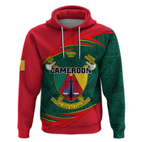 Cameroon Hoodie Cameroun Coat Of Arms Mix African Pattern - Wonder Print Shop