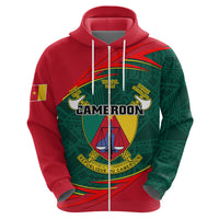 Cameroon Hoodie Cameroun Coat Of Arms Mix African Pattern - Wonder Print Shop