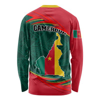 Cameroon Long Sleeve Shirt Cameroun Coat Of Arms Mix African Pattern LT01