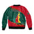 Cameroon Sleeve Zip Bomber Jacket Cameroun Coat Of Arms Mix African Pattern - Wonder Print Shop