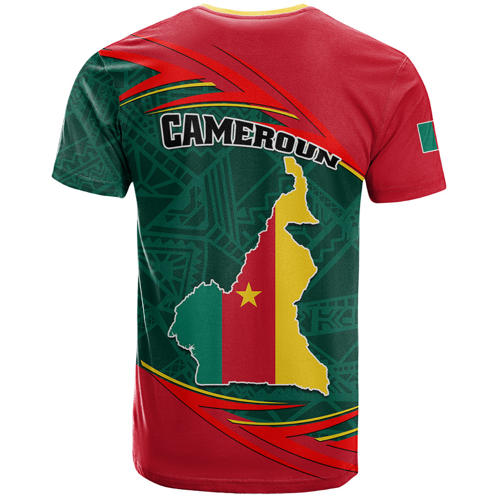 Cameroon T Shirt Cameroun Coat Of Arms Mix African Pattern - Wonder Print Shop
